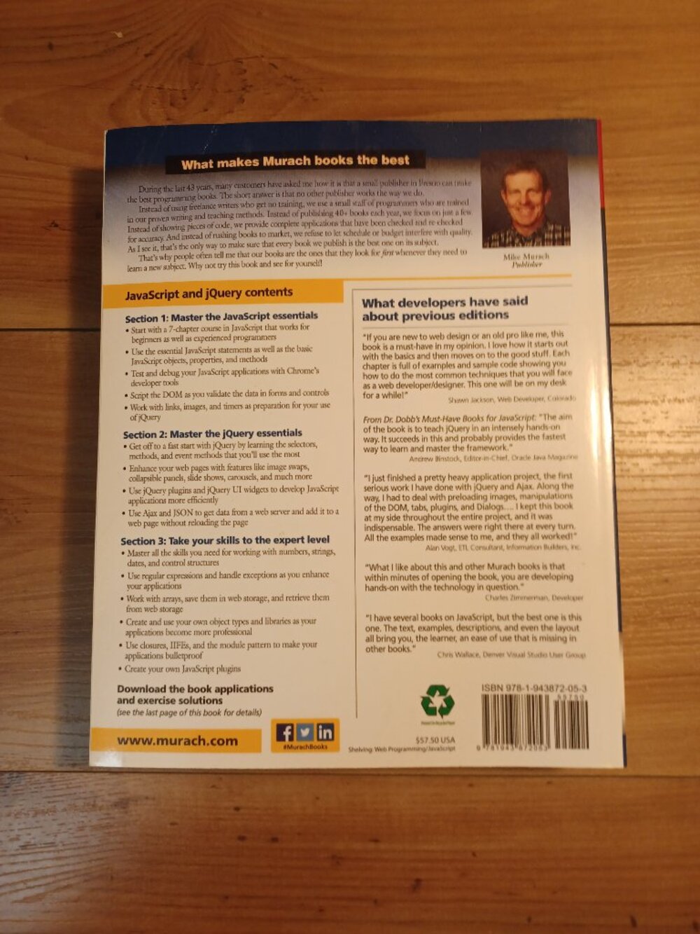 Murach's JavaScript And JQuery 3rd Edition Book - Picture 8 of 8